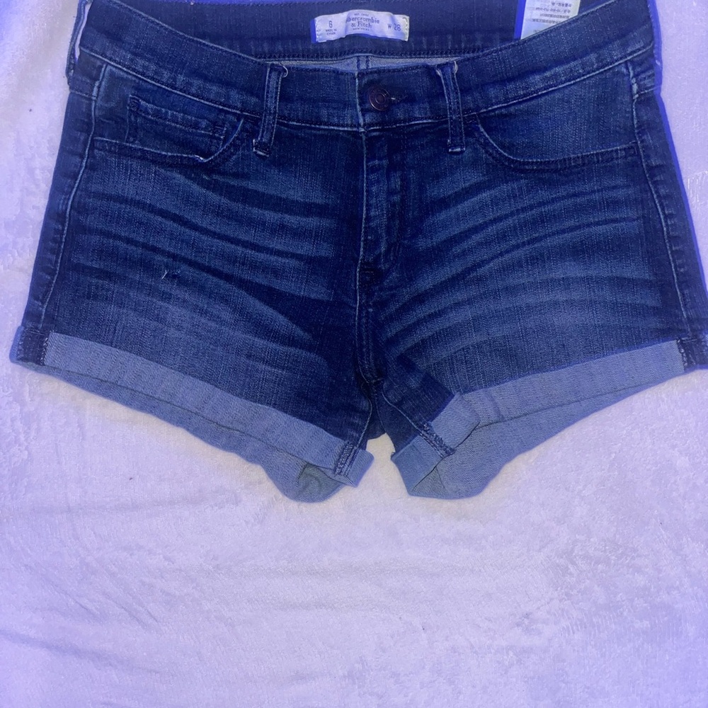 Abercrombie & Fitch Dark Blue Jean Shorts